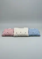 کاردیگان بافت زنانه گلدوزی شده | بافت توری ظریف (Pointelle) - تصویر 2