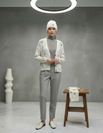 کاردیگان بافت زنانه گلدوزی شده | بافت توری ظریف (Pointelle) - تصویر 5