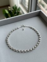 پابند زنانه نگینی ظریف | زنجیر کریستالی مجلسی (طرح تنیسی)