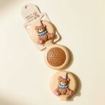 برس تاشو آینه‌دار طرح خرس سیلیکونی | مدل جیبی و فانتزی (برجسته)