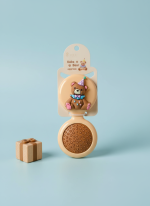 برس تاشو آینه‌دار طرح خرس سیلیکونی | مدل جیبی و فانتزی (برجسته) - تصویر 2