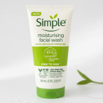 شوینده صورت مرطوب کننده سیمپل (Simple) | مدل Moisturising بدون صابون (۱۵۰ میل)
