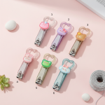 ناخن گیر فانتزی عروسکی شفاف (۸ سانت) | ناخن گیر دخترانه و کیوت