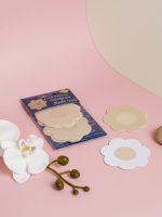 چسب نیپل طرح گل (پک ۵ جفتی) | پوشش دهنده سینه پارچه‌ای و ضد حساسیت - تصویر 2