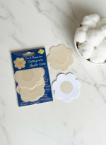 چسب نیپل طرح گل (پک ۵ جفتی) | پوشش دهنده سینه پارچه‌ای و ضد حساسیت