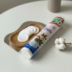 پد آرایش پاک کن ایپک ۱۵۰ عددی (دور دوخت) | پنبه سکه‌ای ۱۰۰٪ کتان