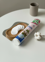 پد آرایش پاک کن ایپک ۱۵۰ عددی (دور دوخت) | پنبه سکه‌ای ۱۰۰٪ کتان