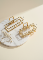 کلیپس فلزی طلایی آلمانی (برند I am) | کلیپس مجلسی و نشکن در دو سایز