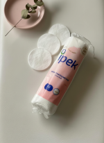 پد آرایش پاک کن ایپک ۷۰ عددی (دور دوخت) | پنبه سکه‌ای ۱۰۰٪ کتان